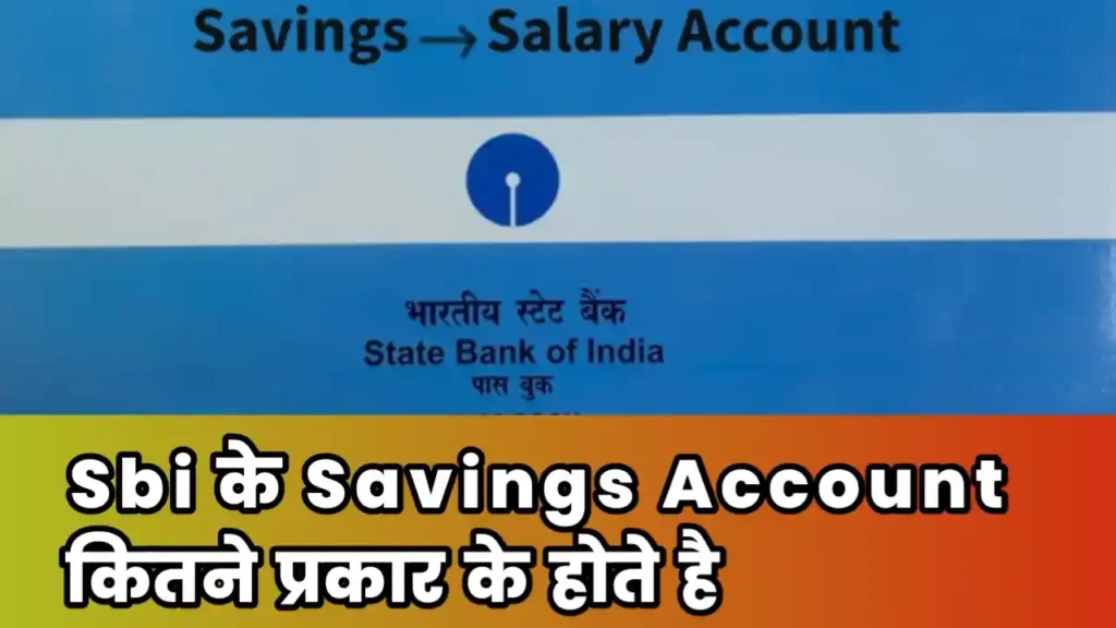 Sbi मे Account कितने प्रकार के होते है ?