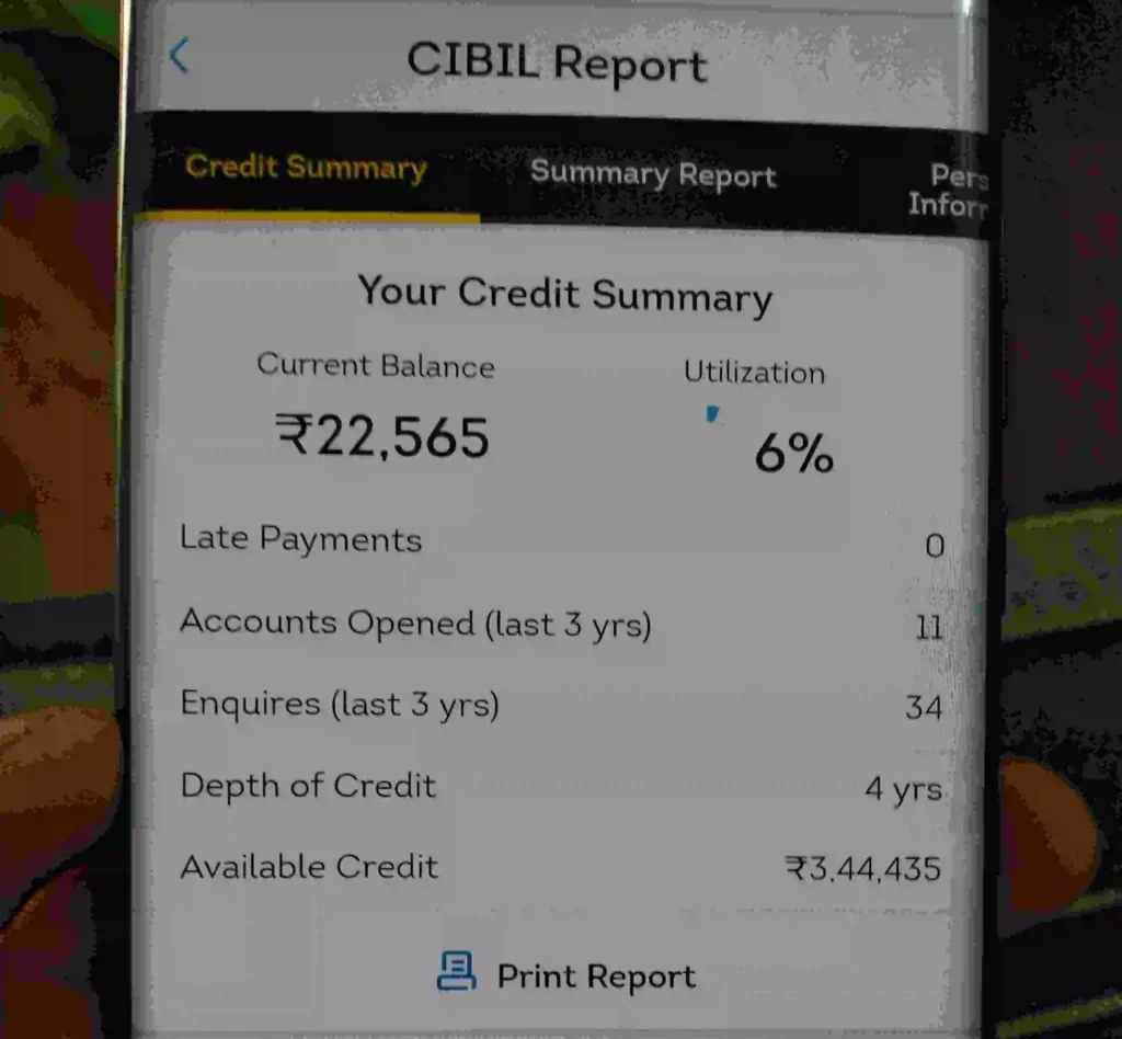 Cibil score increase 100%