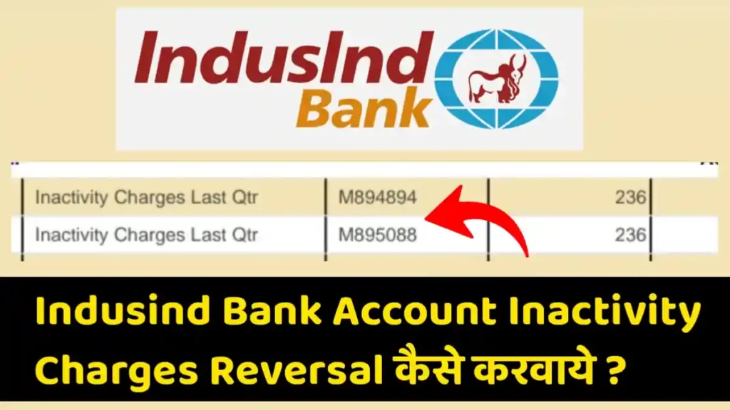 Indusind Bank Account Inactivity Charges Reversal