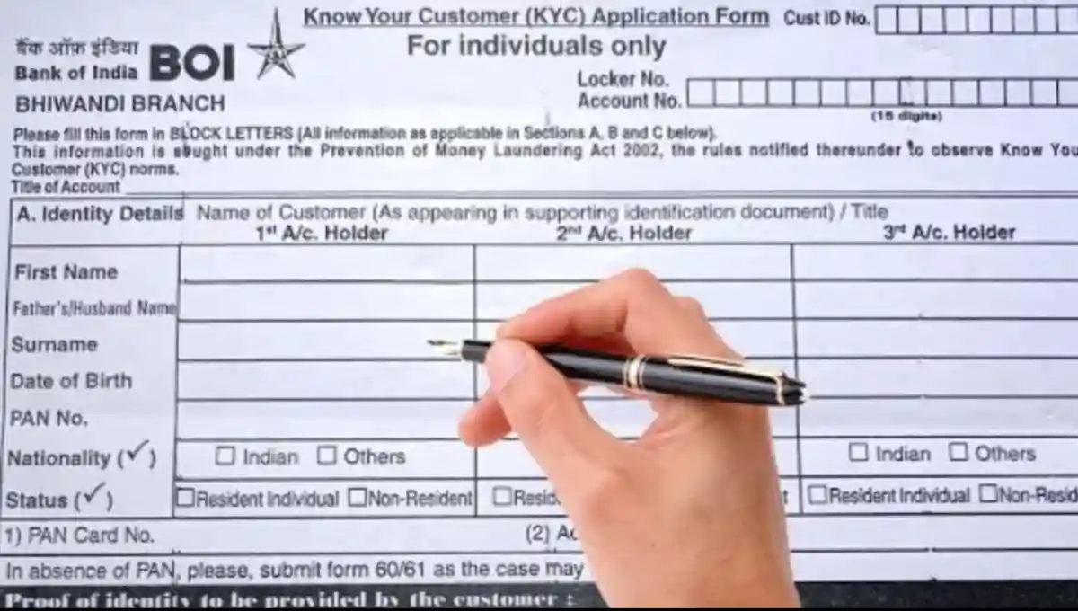 Bank of india kyc form